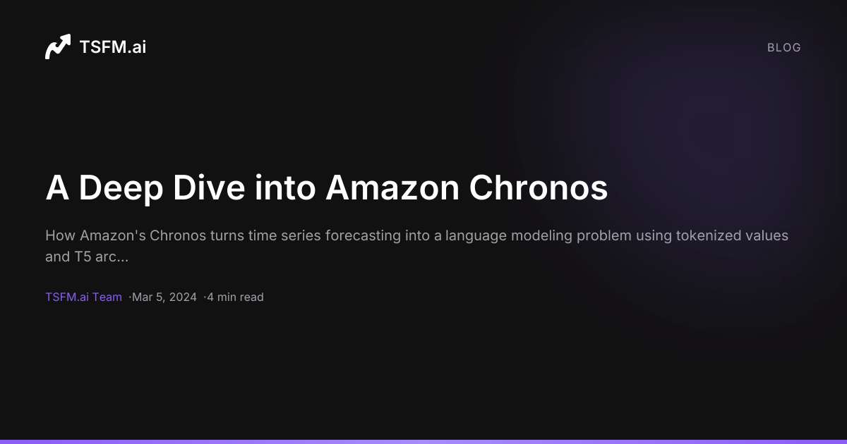 A Deep Dive into Amazon Chronos — TSFM.ai